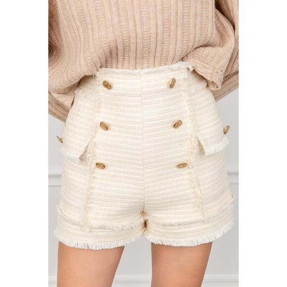 J.ING Women's Frey Tweed High Waisted Shorts Size XS - Picture 3 of 12